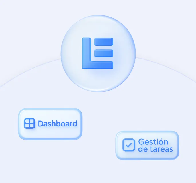 A blue and white diagram of a company.