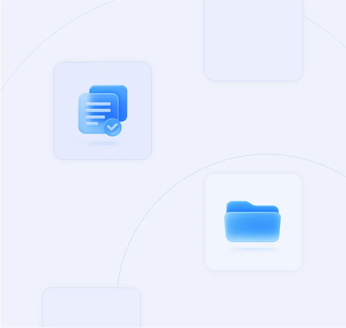 A blue and white diagram of a company.
