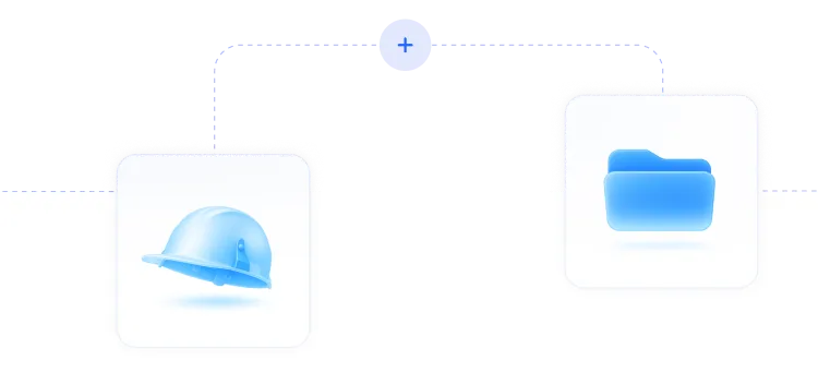 A group of icons connected to each other.