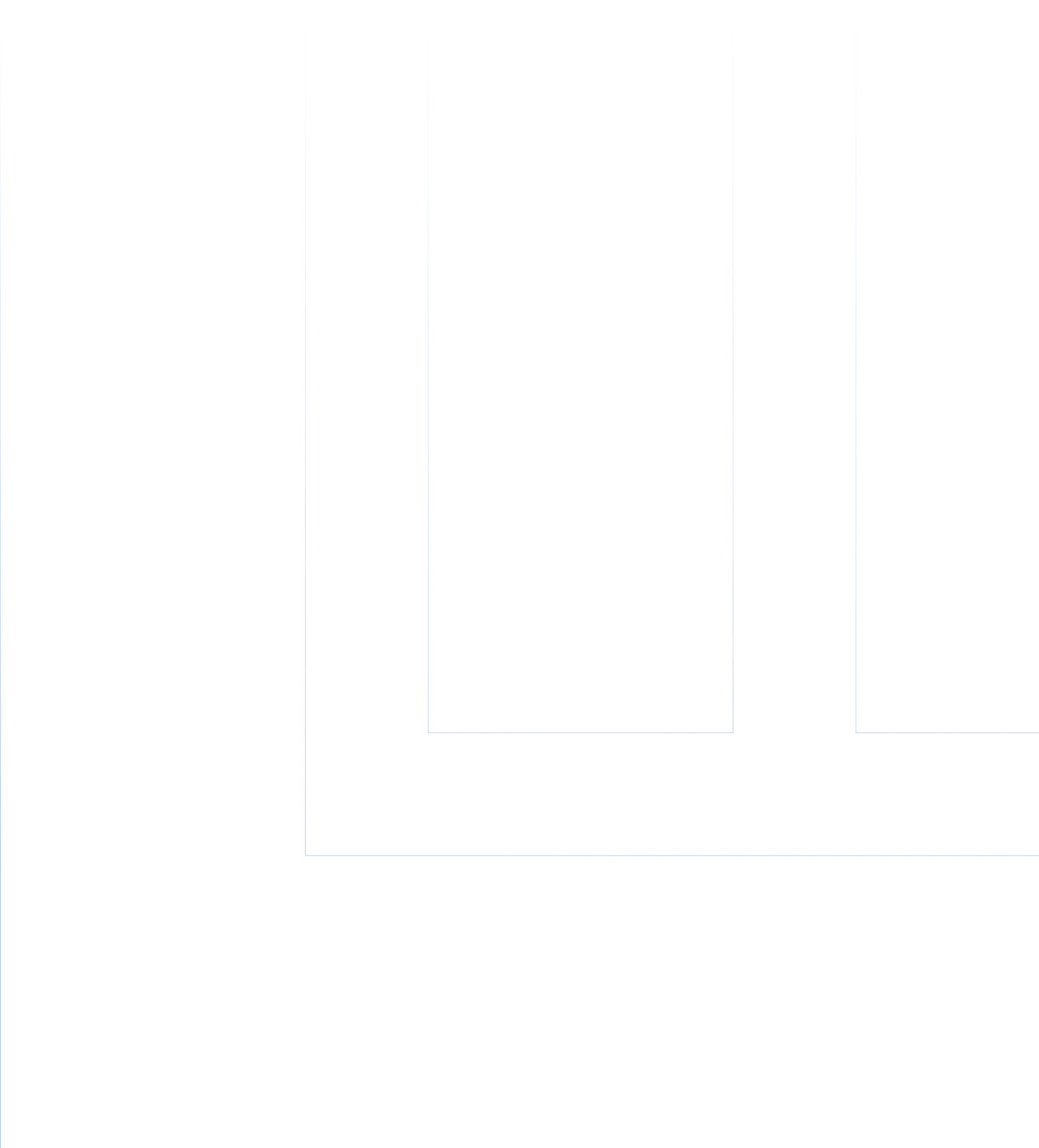 Vista aérea de dos botes rojos con remos navegando en agua azul reflejando el cielo.