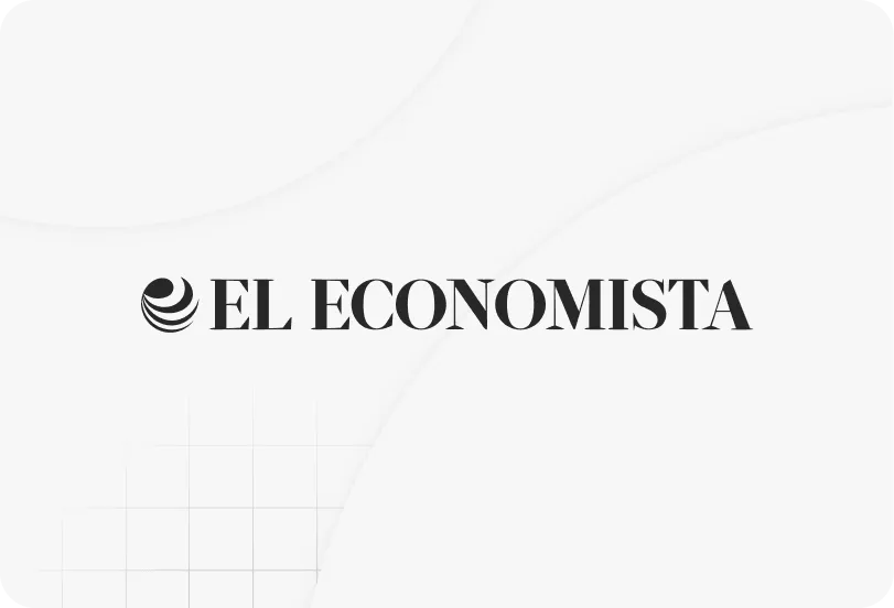Logotipo de EL ECONOMISTA con símbolo circular estilizado a la izquierda.