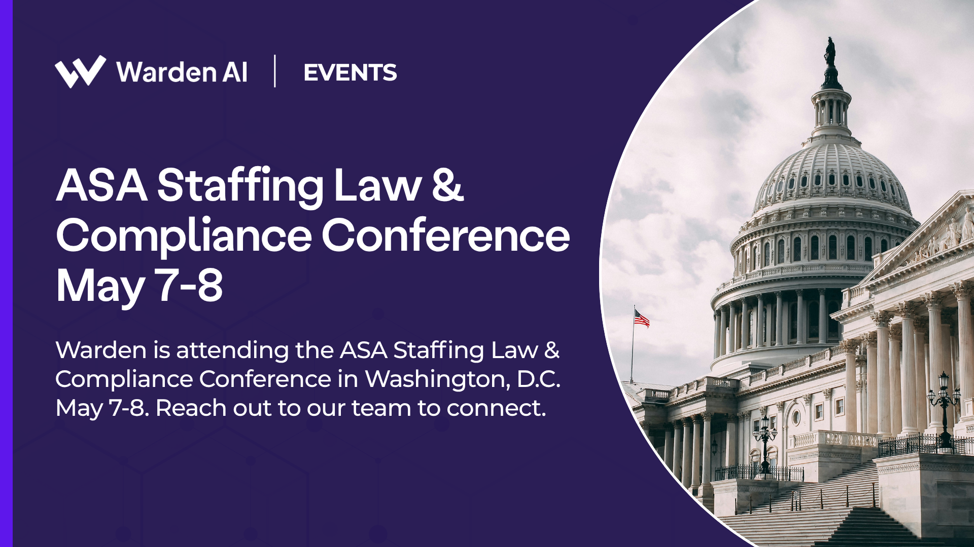 Warden is Attending ASA Staffing Law & Compliance in Washington, D.C., May 7-8