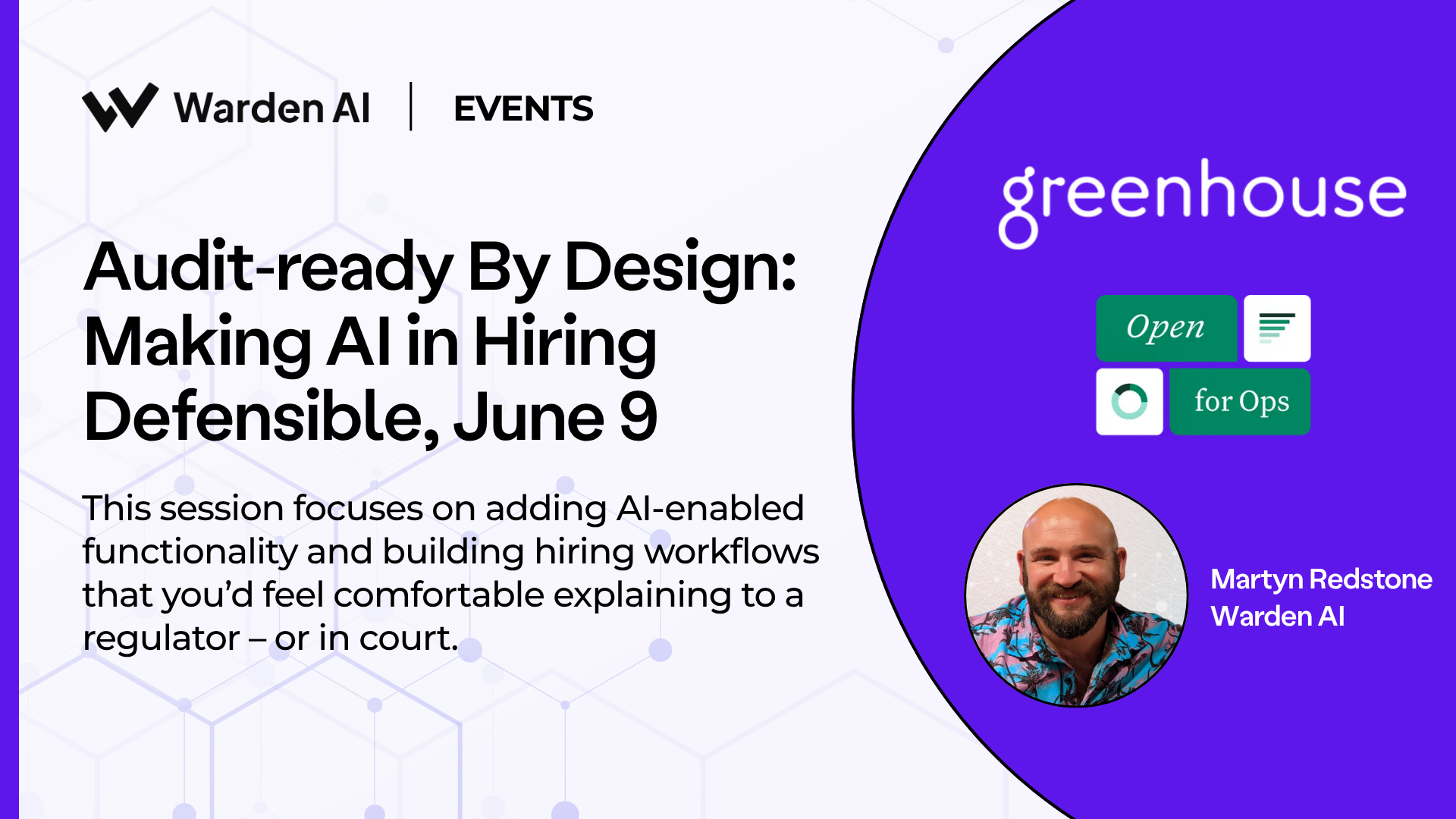Audit‑Ready by Design: Making AI in Hiring Defensible - San Francisco, June 9