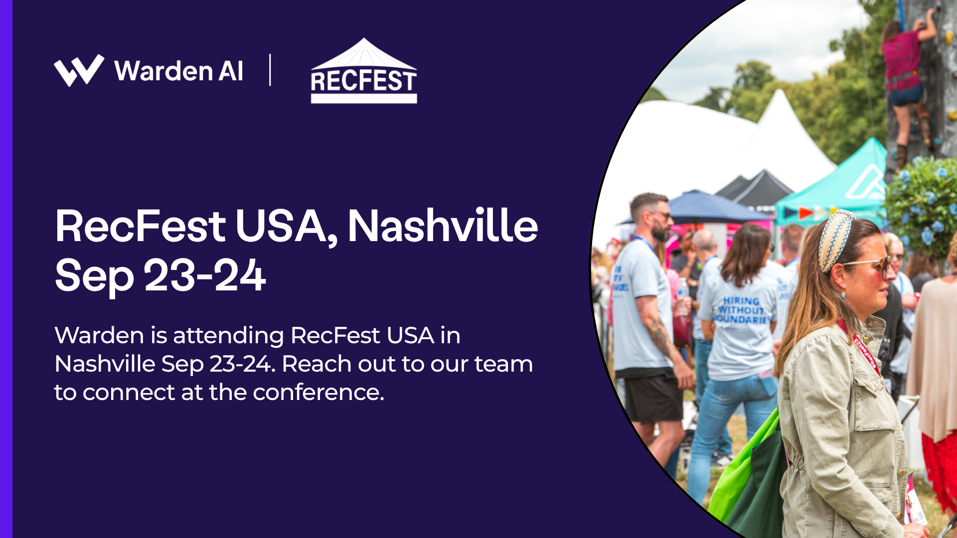 Warden is Attending RecFest USA  Nashville, Sep 23-24