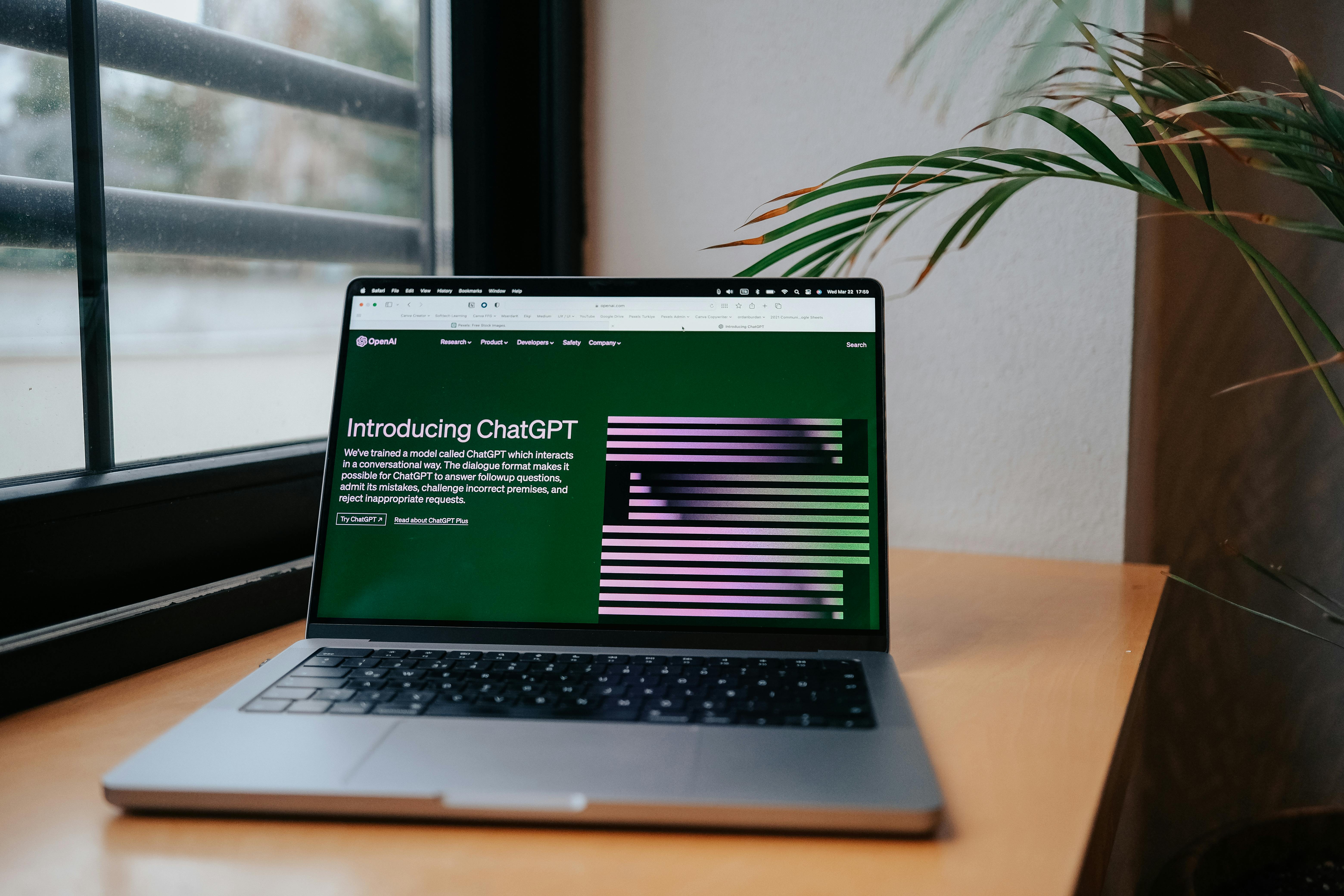 A Laptop on a desk