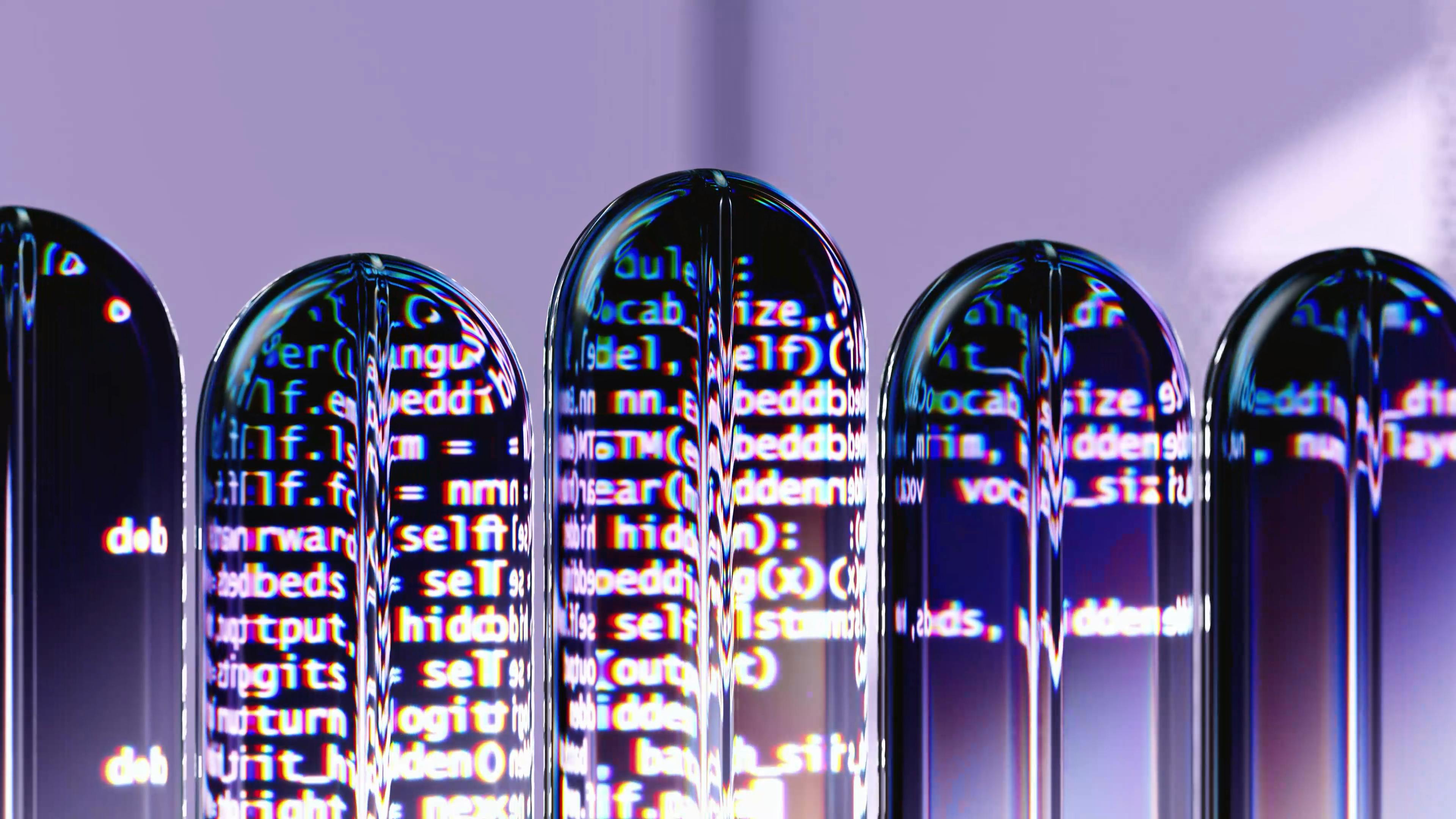 Liquid Glass in front of text