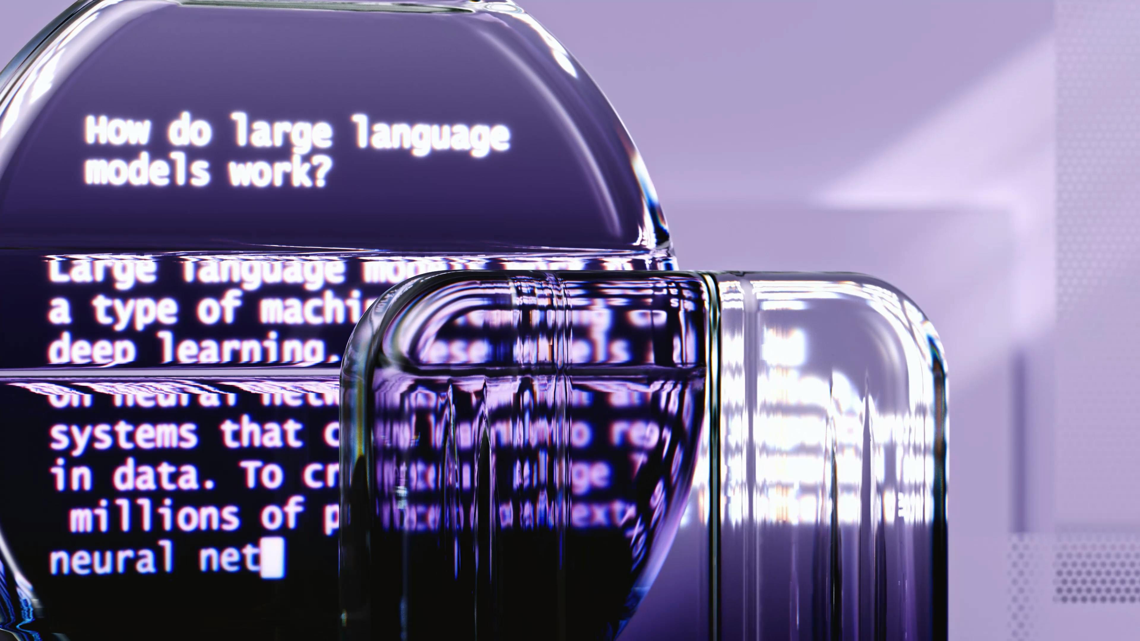 Liquid Glass in front of text