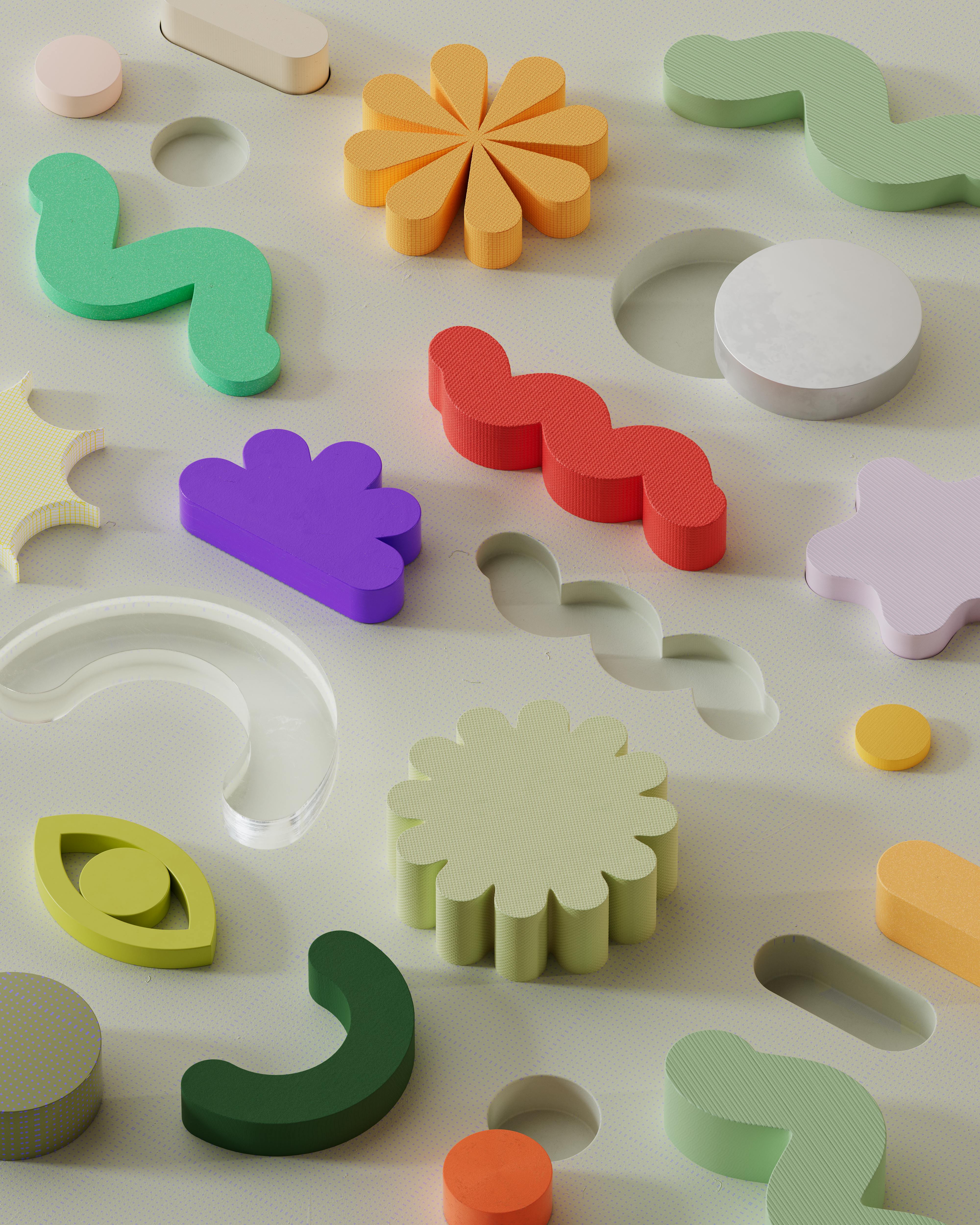 A colorful plate of symbols
