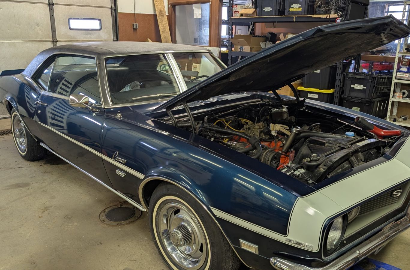 Heritage Auto Repair expert checking a vintage engine for Middlesex Township, PA. Classic Car Repair Near Me.