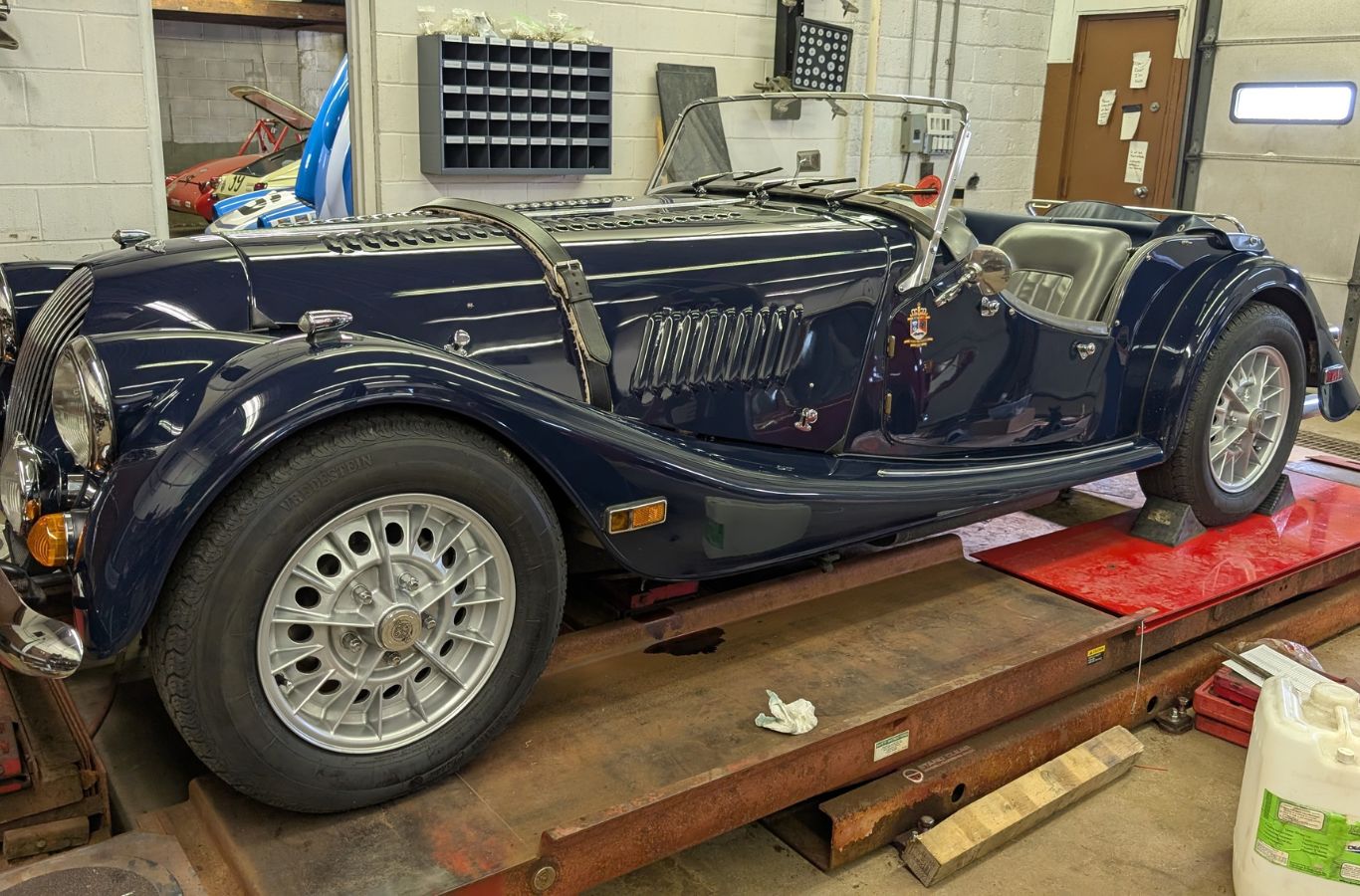 Heritage Auto Repair mechanic checking suspension for Classic Car Repair for Middlesex Township, PA owners.