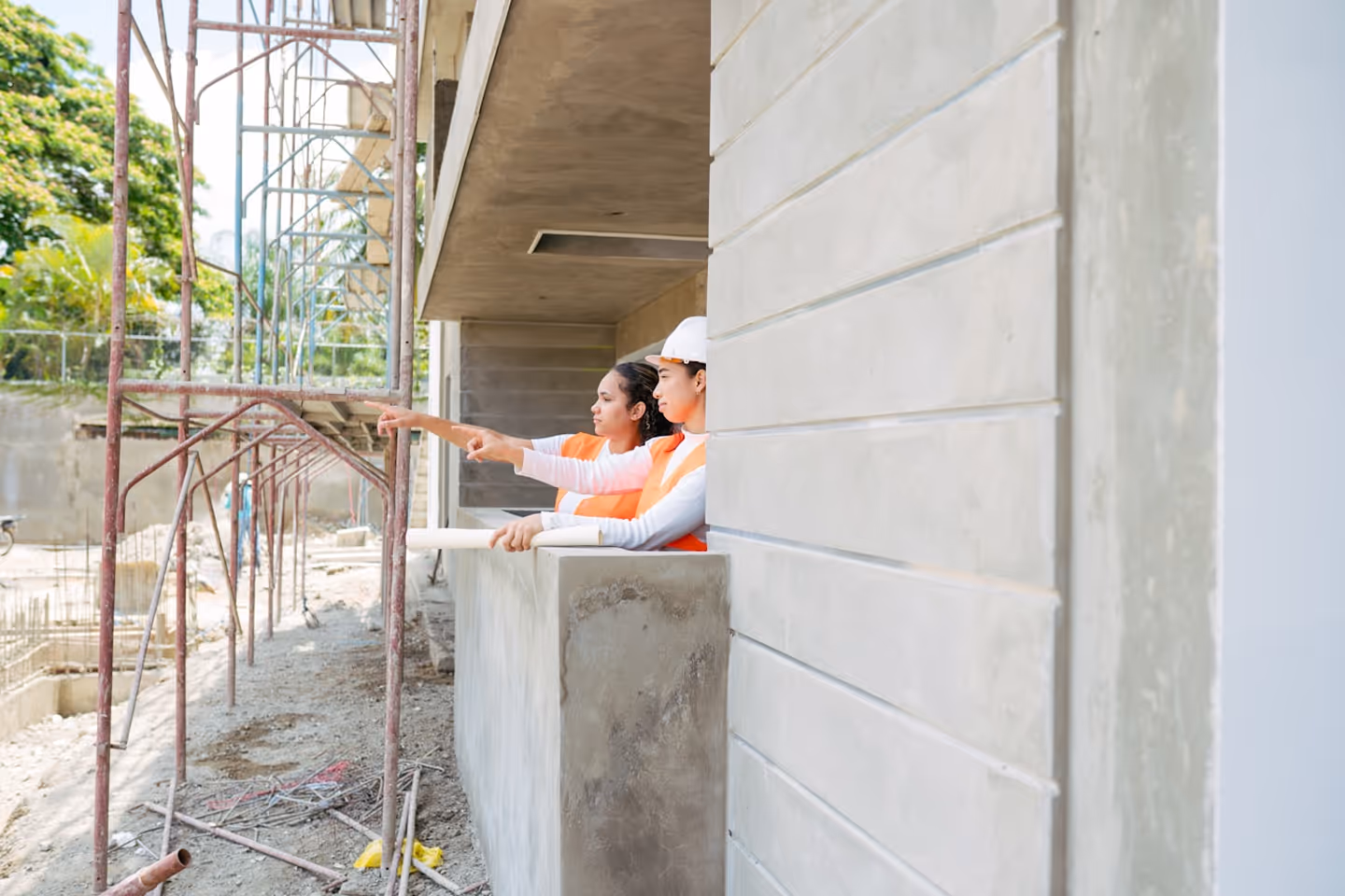 Photographie de la construction d'une maison