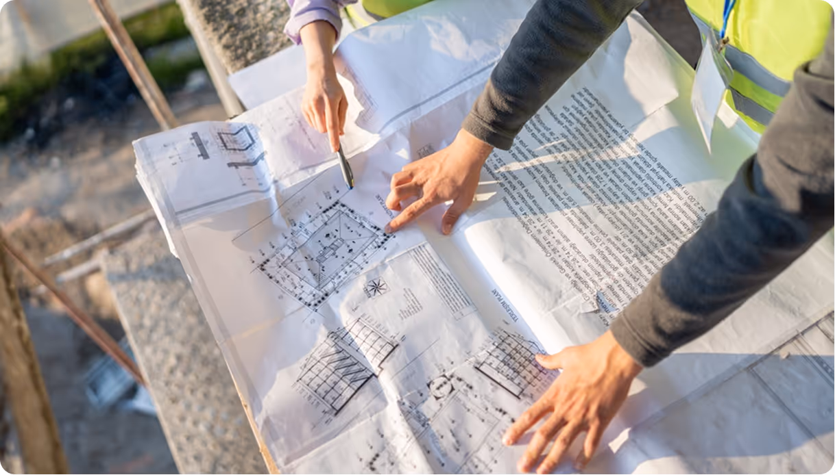 Photographie de plan d'une maison.