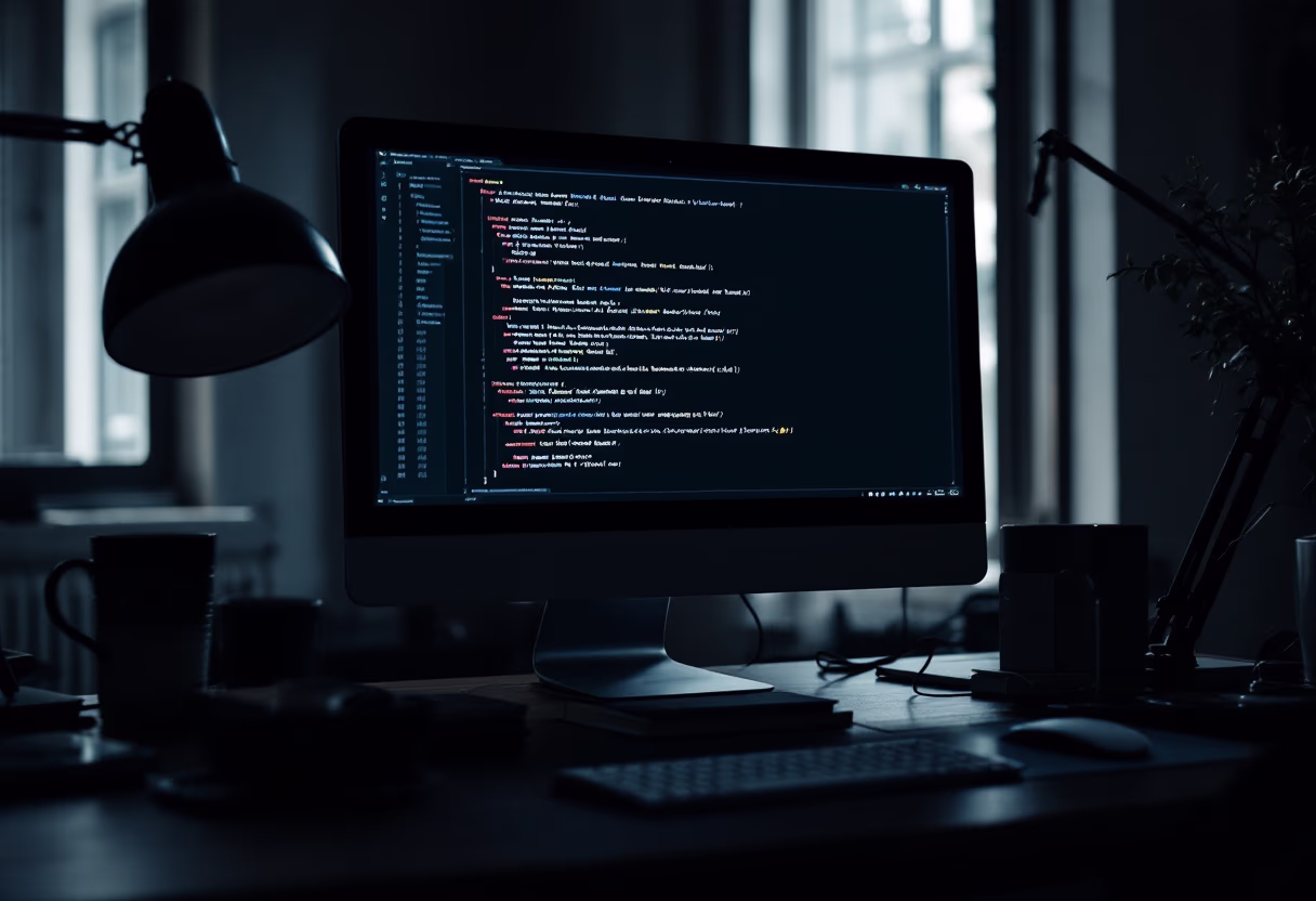 image of code on a computer screen (for a legal tech)