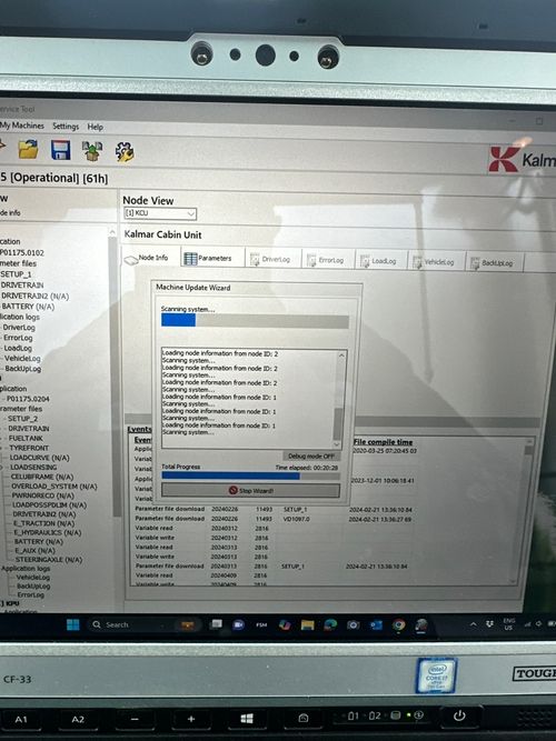 A computer screen displaying a "Machine Update Wizard" window