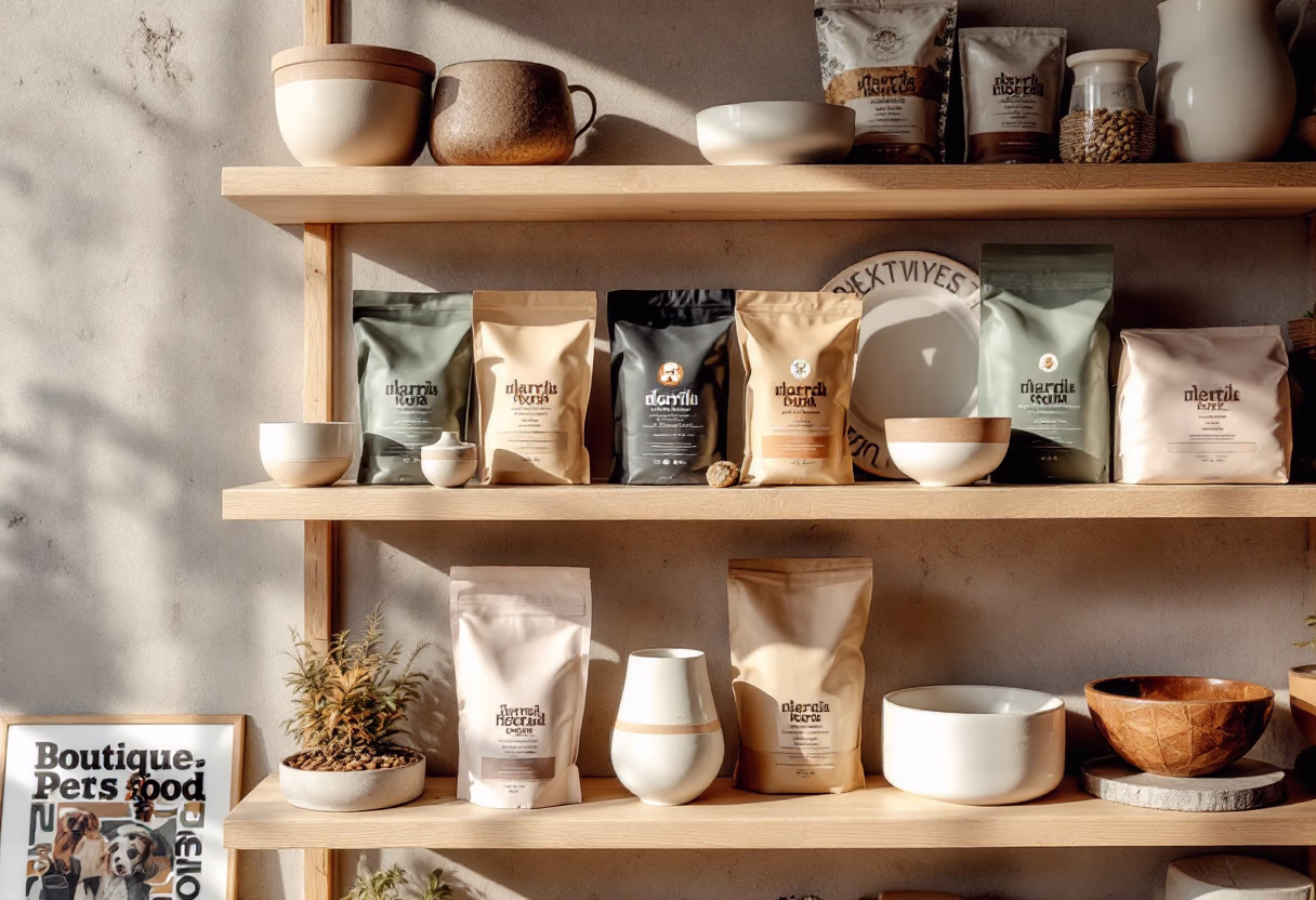 image of various pet food brands on shelves