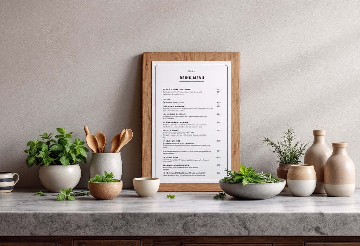 image of popular drink menu (for a bars & pub)
