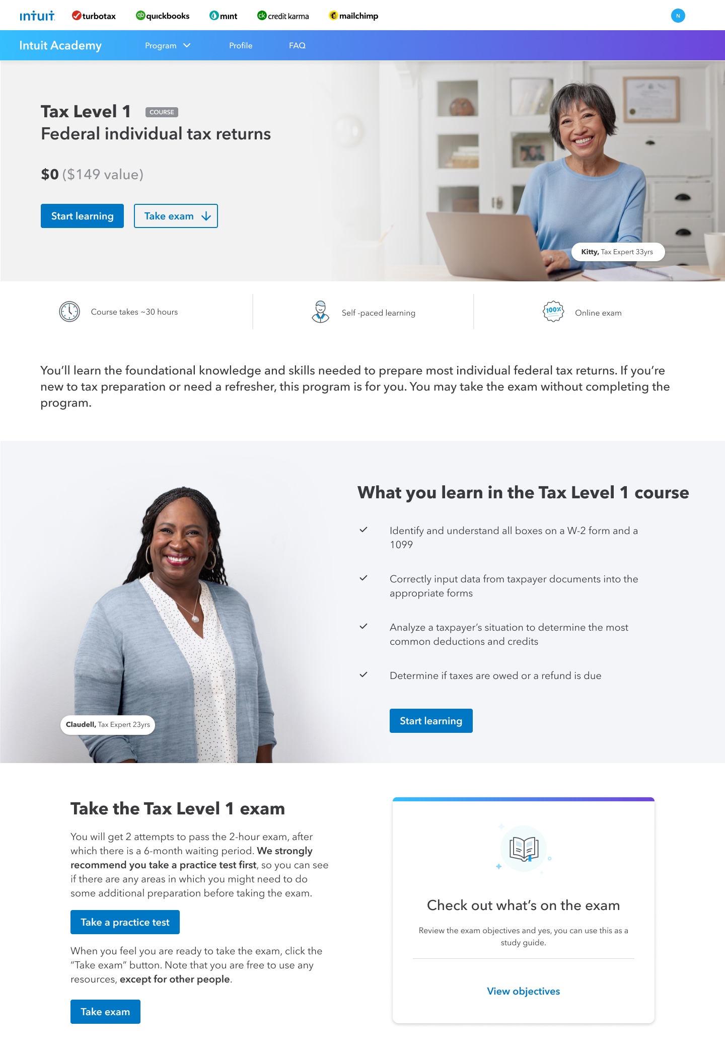 Original Tax programs page
