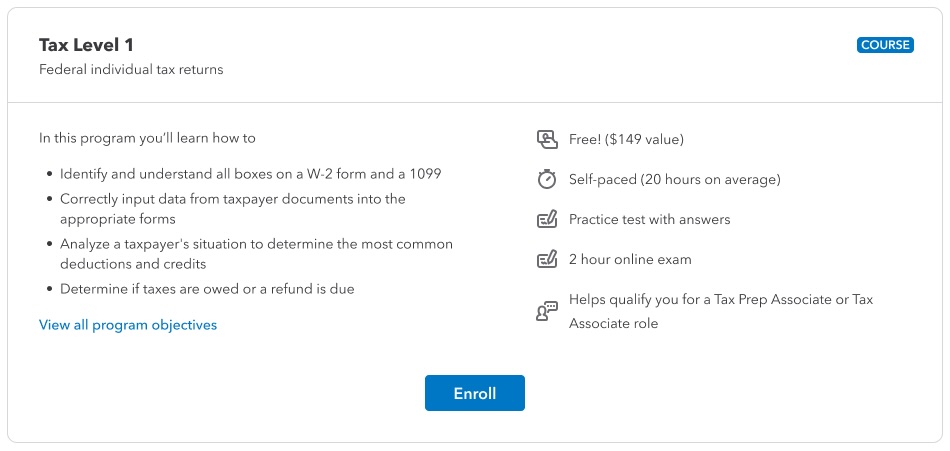 Original Tax programs page
