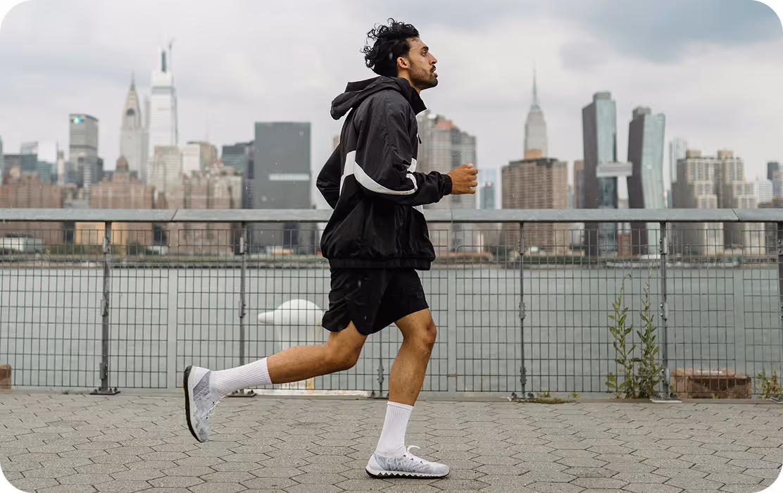 A man in motion.