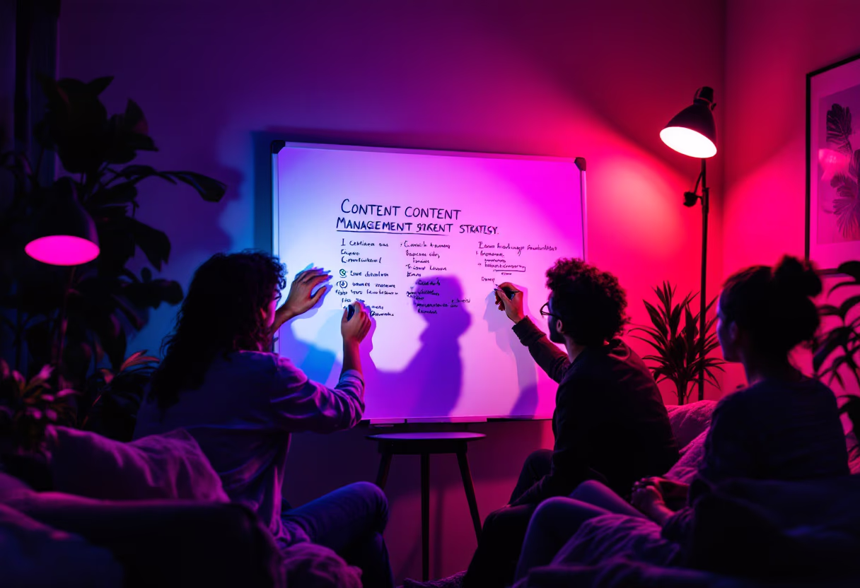 image of content management strategy session