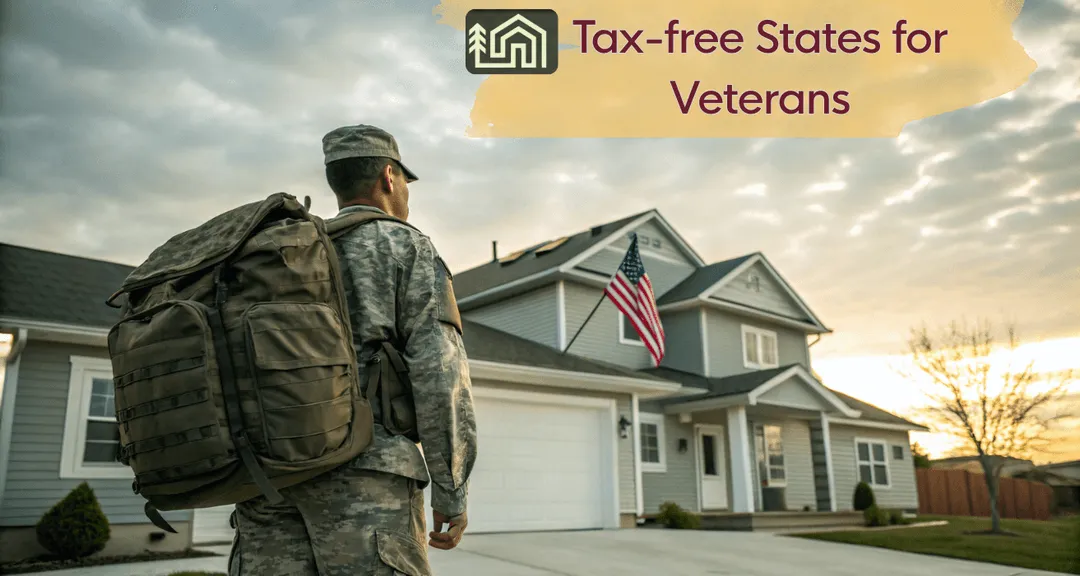 A U.S. map is being reviewed as states that exempt military retirement pay from taxation in 2025 are highlighted for reference
