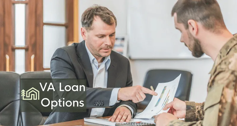 VA loan brochures and housing options are displayed on a desk, with 2025 choices being compared to meet individual needs.