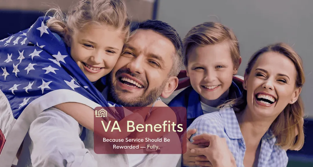VA benefit papers and a calculator are placed on a desk, symbolizing the full use of entitled 2025 veteran benefits.