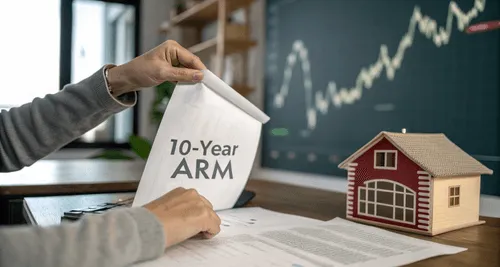 10-year ARM details being evaluated by a homebuyer to weigh future payment changes and initial interest rate benefits.
