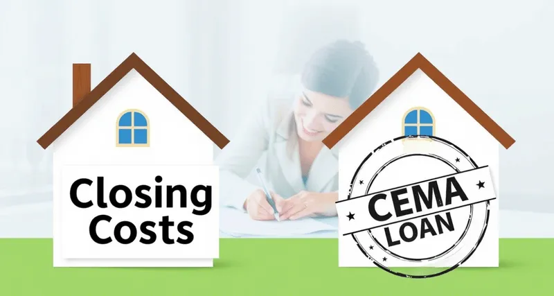 CEMA loan used to reduce closing costs, with mortgage documents and cost breakdowns shown in a financial setting.