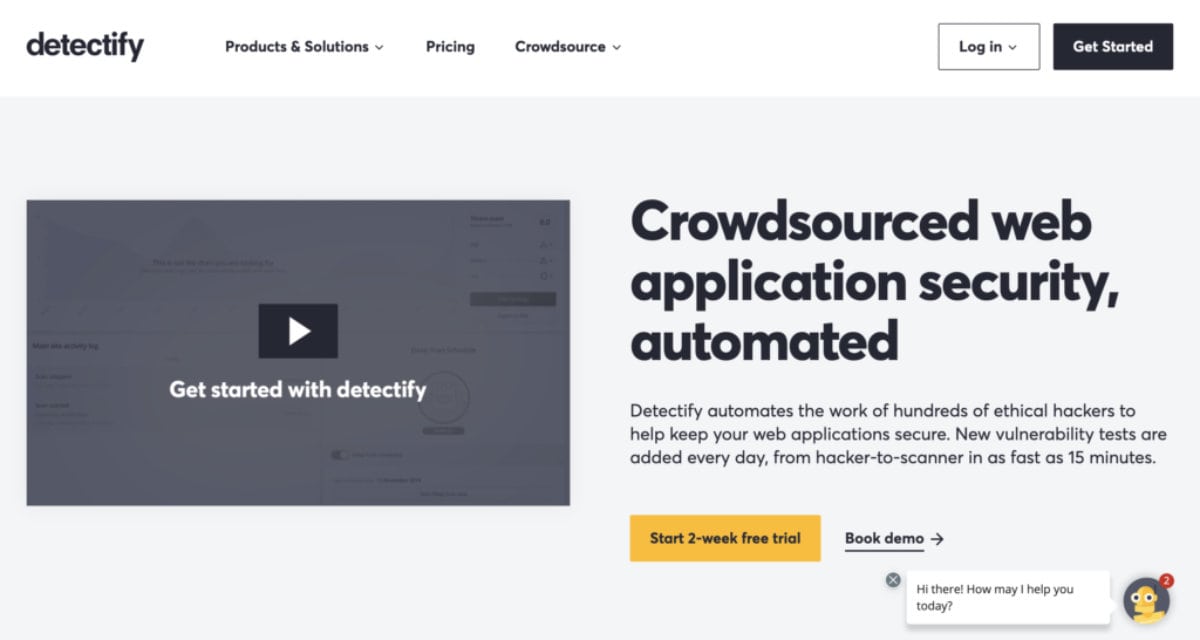 Detectify Homepage