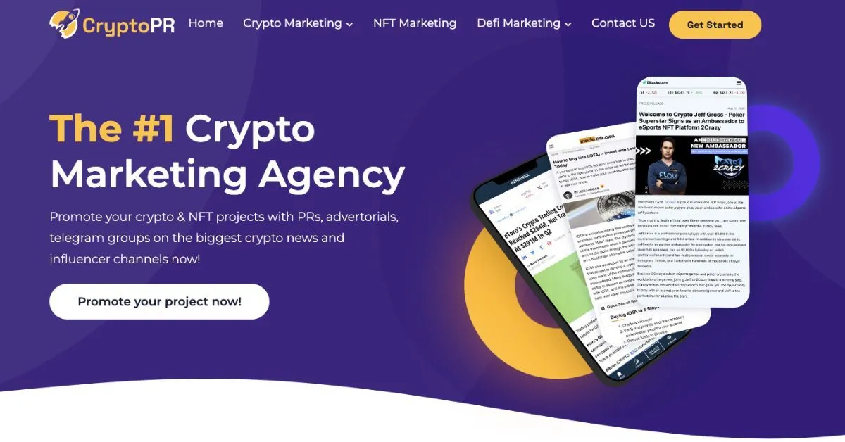 As a top crypto NFT Marketing Agency, CryptoPR is bold to claim the #1 spot.