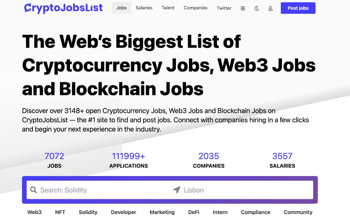 Crypto Jobs List