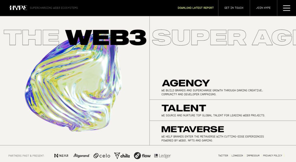 top 5 blockchain advertising agencies - Hype Partners