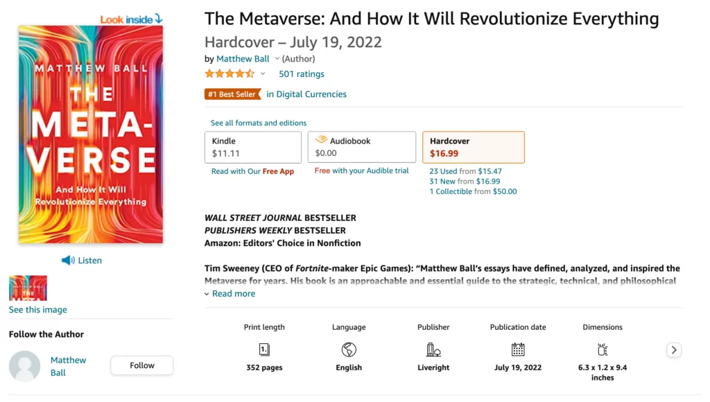 The Metaverse: And How It Will Revolutionize Everything