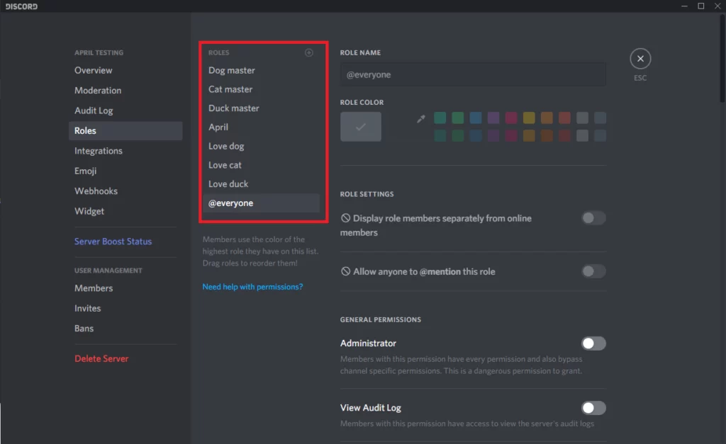 How to keep your discord community safe in 2023 - Define Clear Roles and Permissions