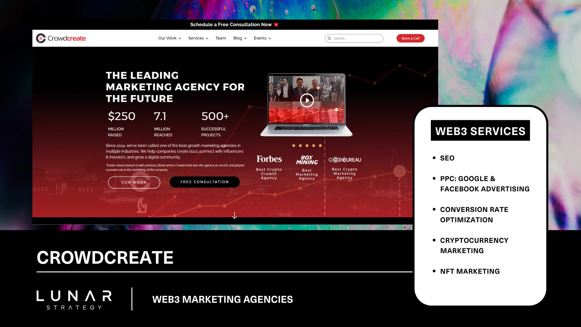 crowdcreate homepage
