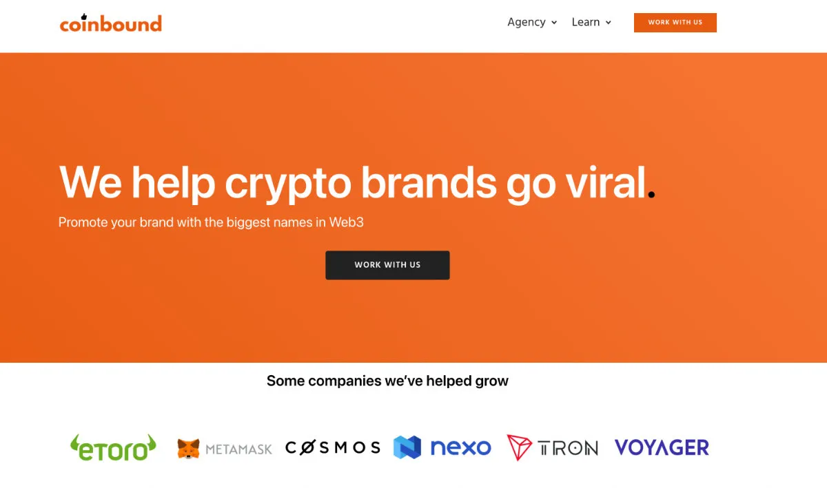 coinbound homepage