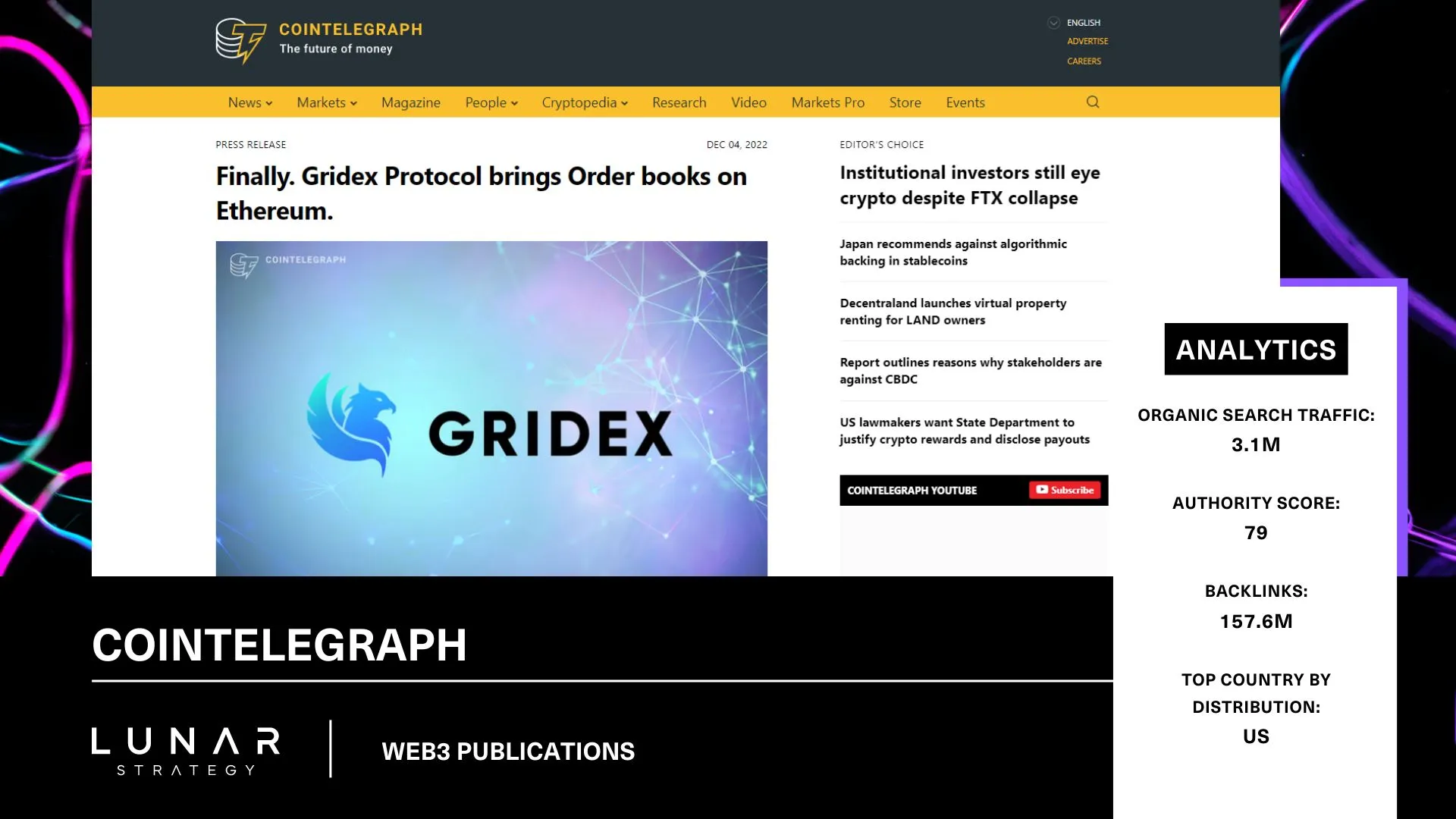 cointelegraph homepage