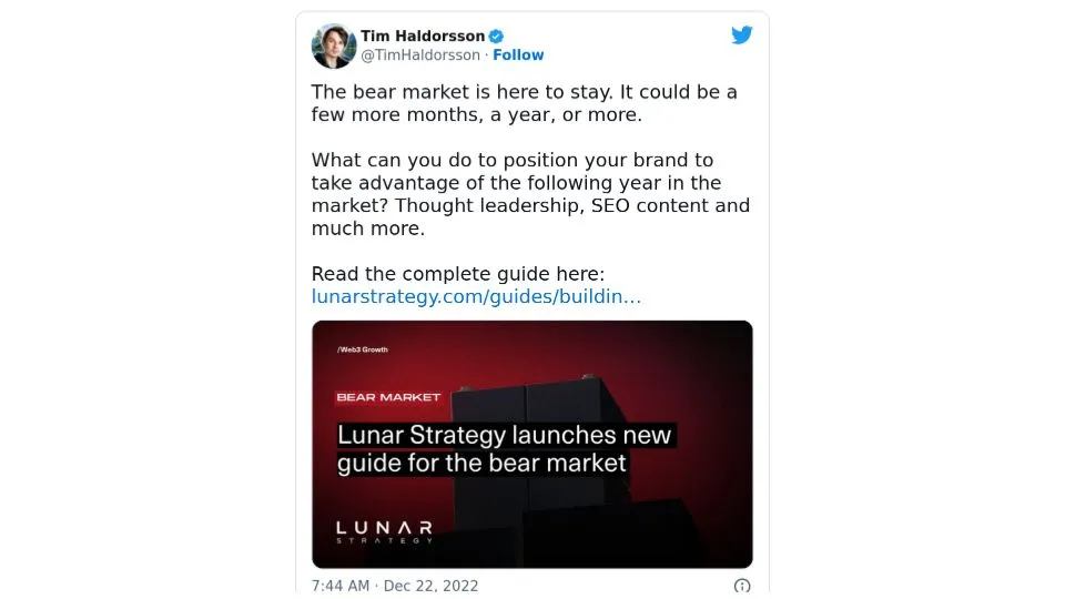 Tim Haldorsson tweet