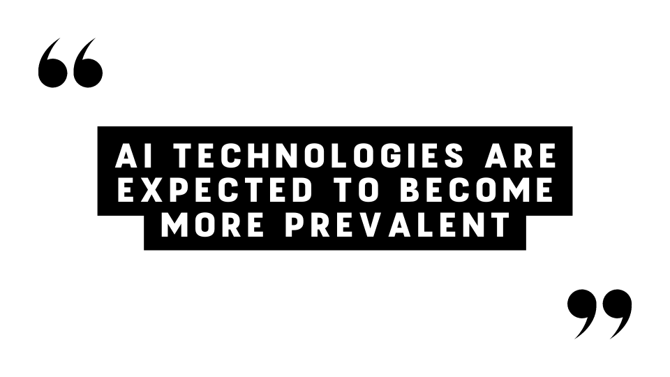 AI technologies are expected to becode more prevalent