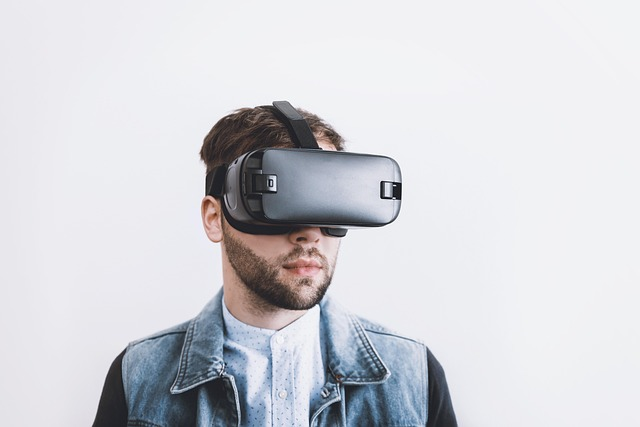 a man on vr
