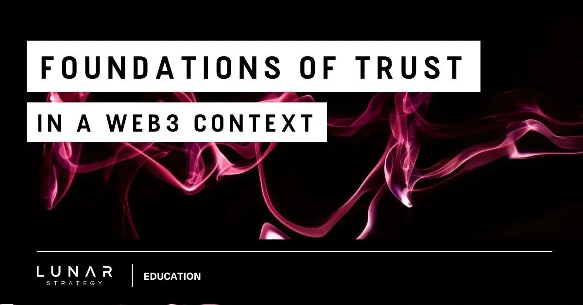 foundations of trust in a web3 context