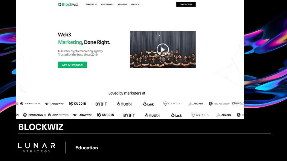 Blockwiz homepage