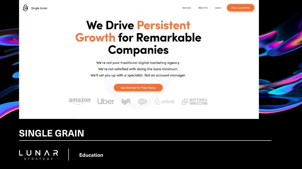 Single Grain homepage