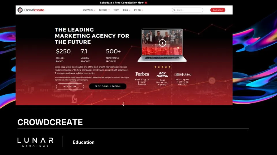 Crowdcreate homepage