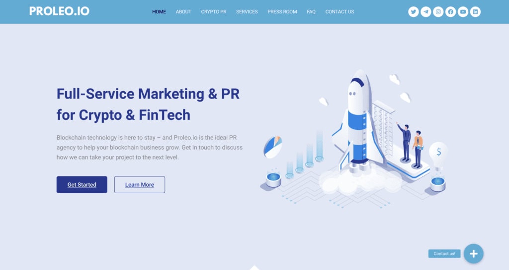Proleo.io Home Page
