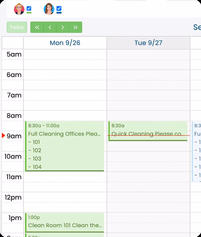 An online calender shown on a smartphone