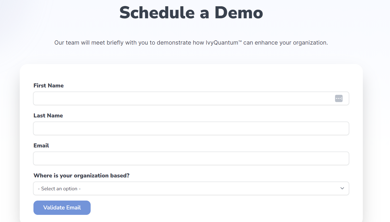 ivy.ai demo page