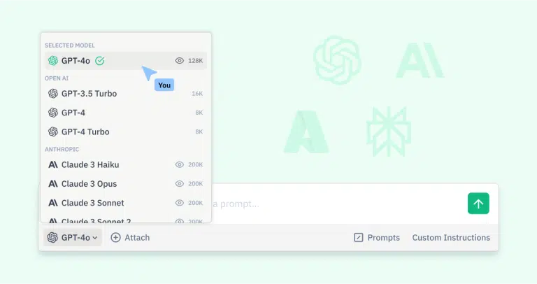 Switching between multiple AI models