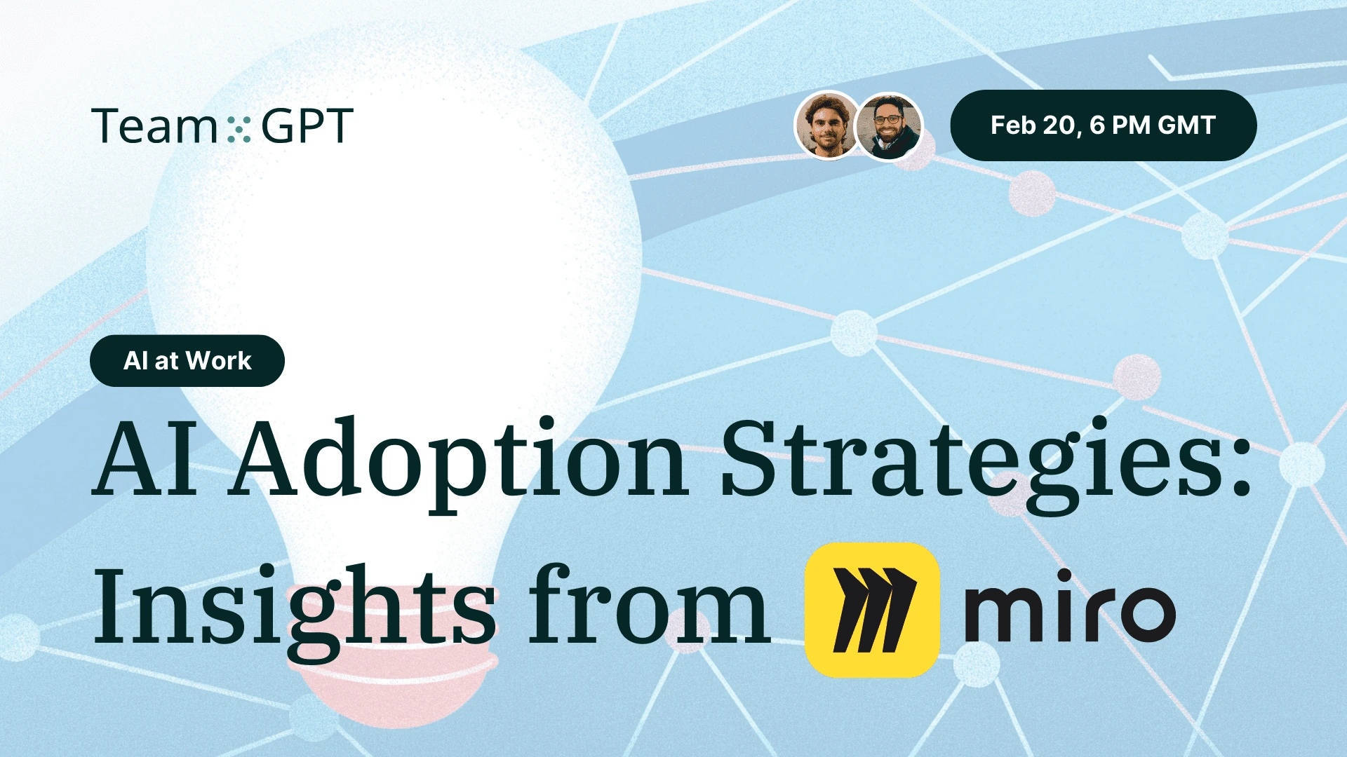 Thumbnail image for the “AI Adoption Strategies” webinar featuring insights from Miro.